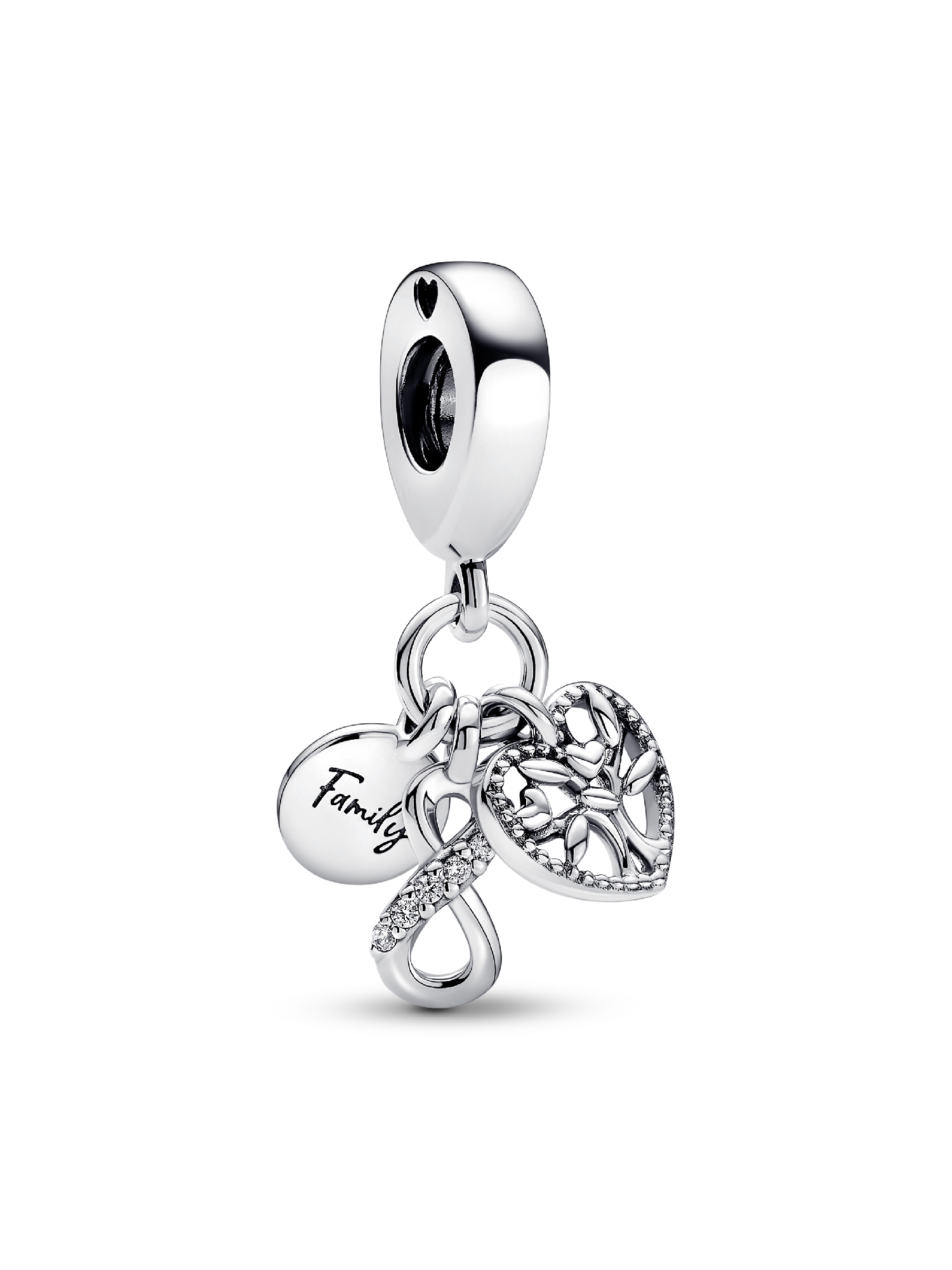 Charm Colgante Triple Infinito y Familia