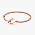 Pulsera Pandora Moments Cadena de Serpiente con cierre en T y Corazón Pulsera Pandora Moments Cadena de Serpiente con cierre en T y Corazón