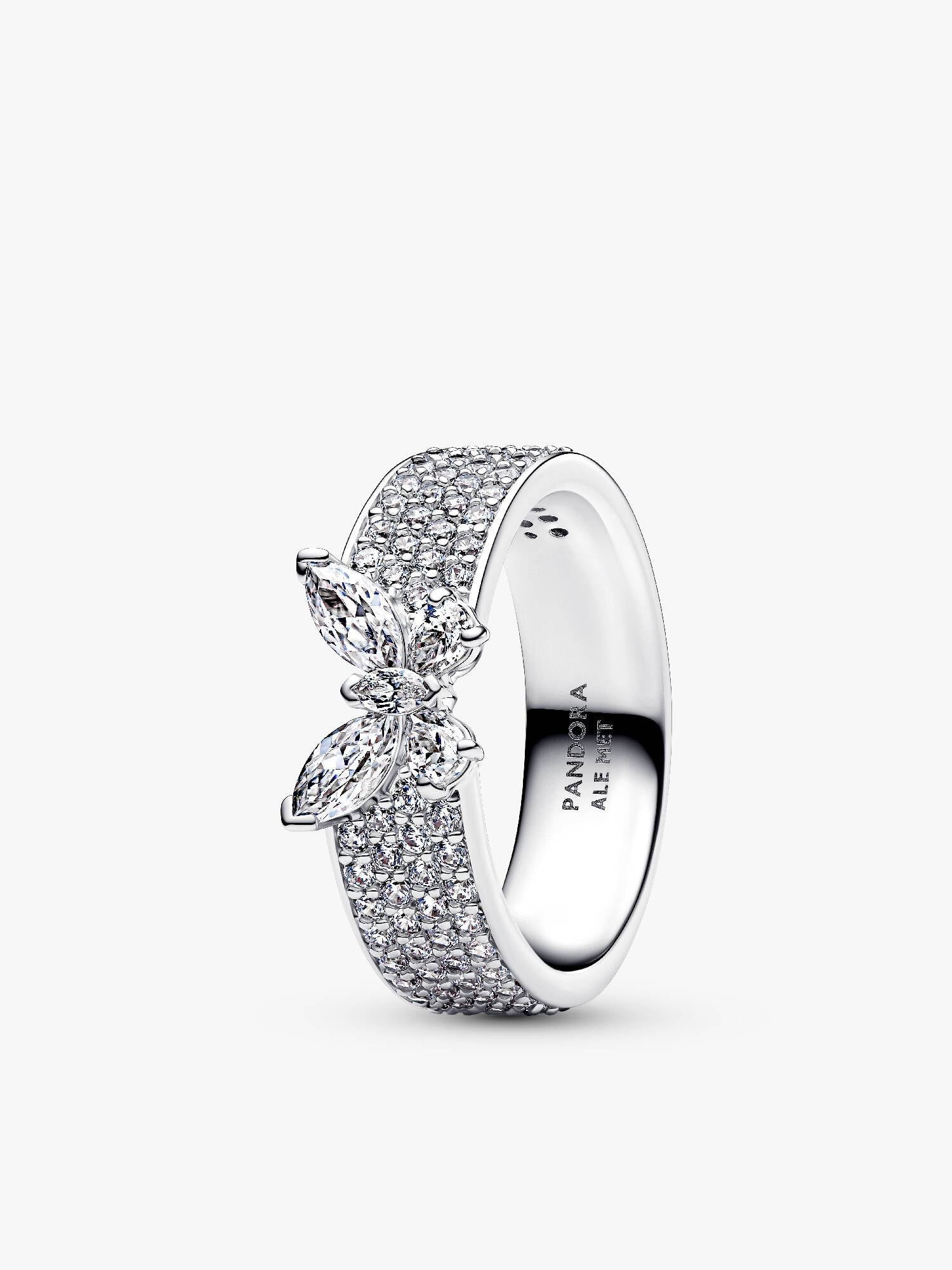 Anillo Ancho Mariposa Brillante