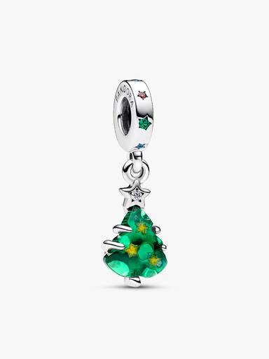 Conjunto de Regalo Pulsera con Charms Colgante Estrella y Árbol de Navidad