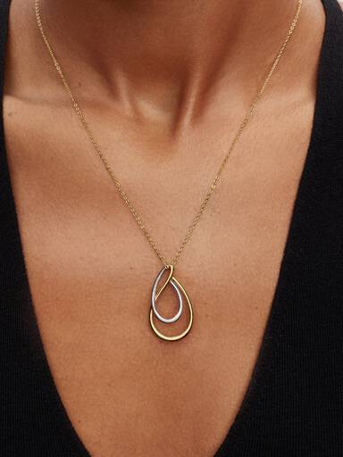 Collar Doble en Dos Tonos