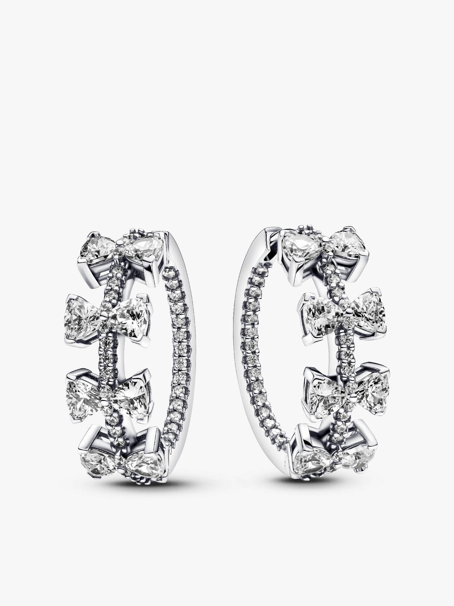 Pendientes de Aro Fila Lazos Brillantes 