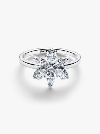 Anillo Cóctel Herbario Flor Brillante