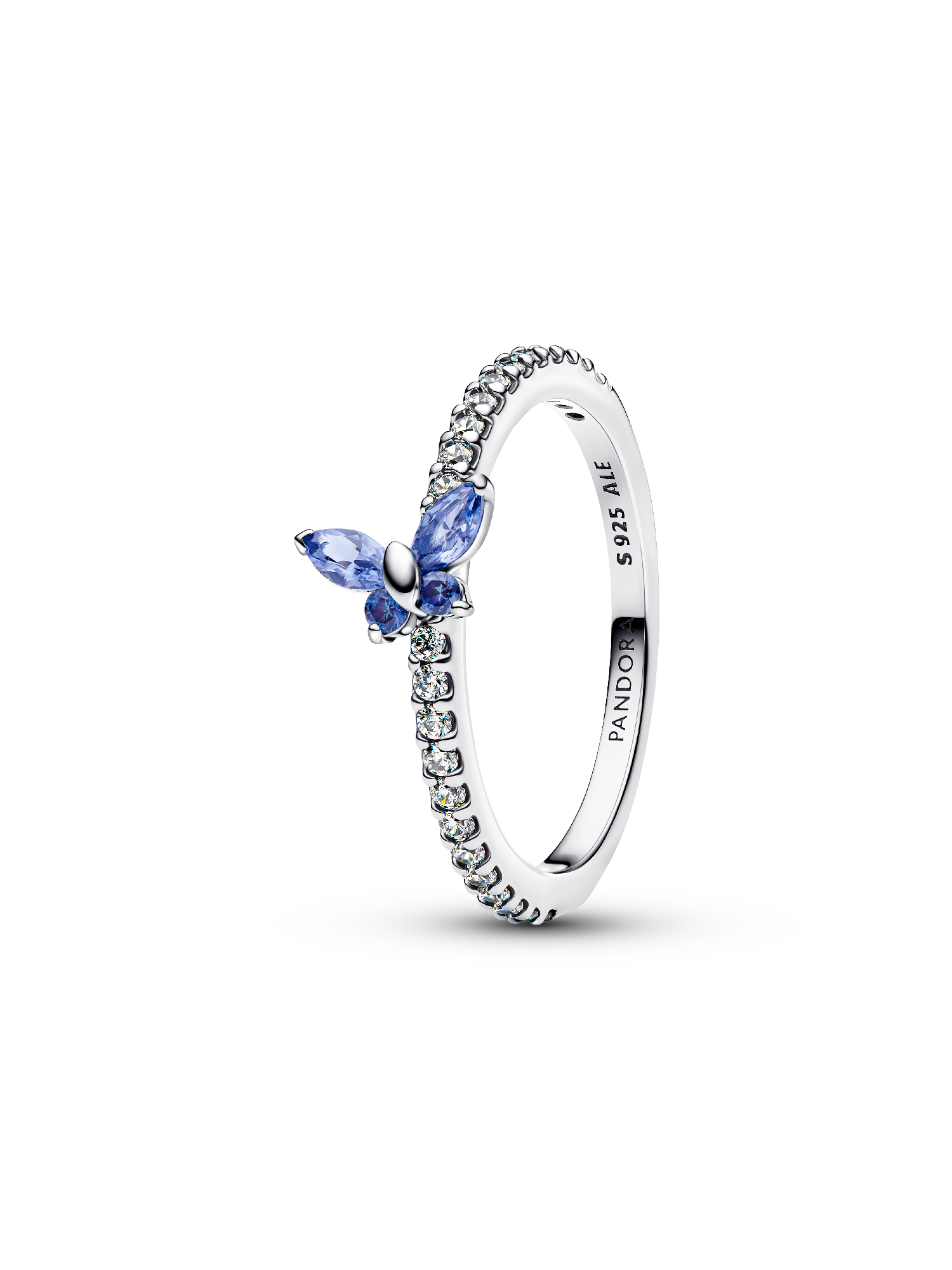 Anillo Mariposa Azul Brillante