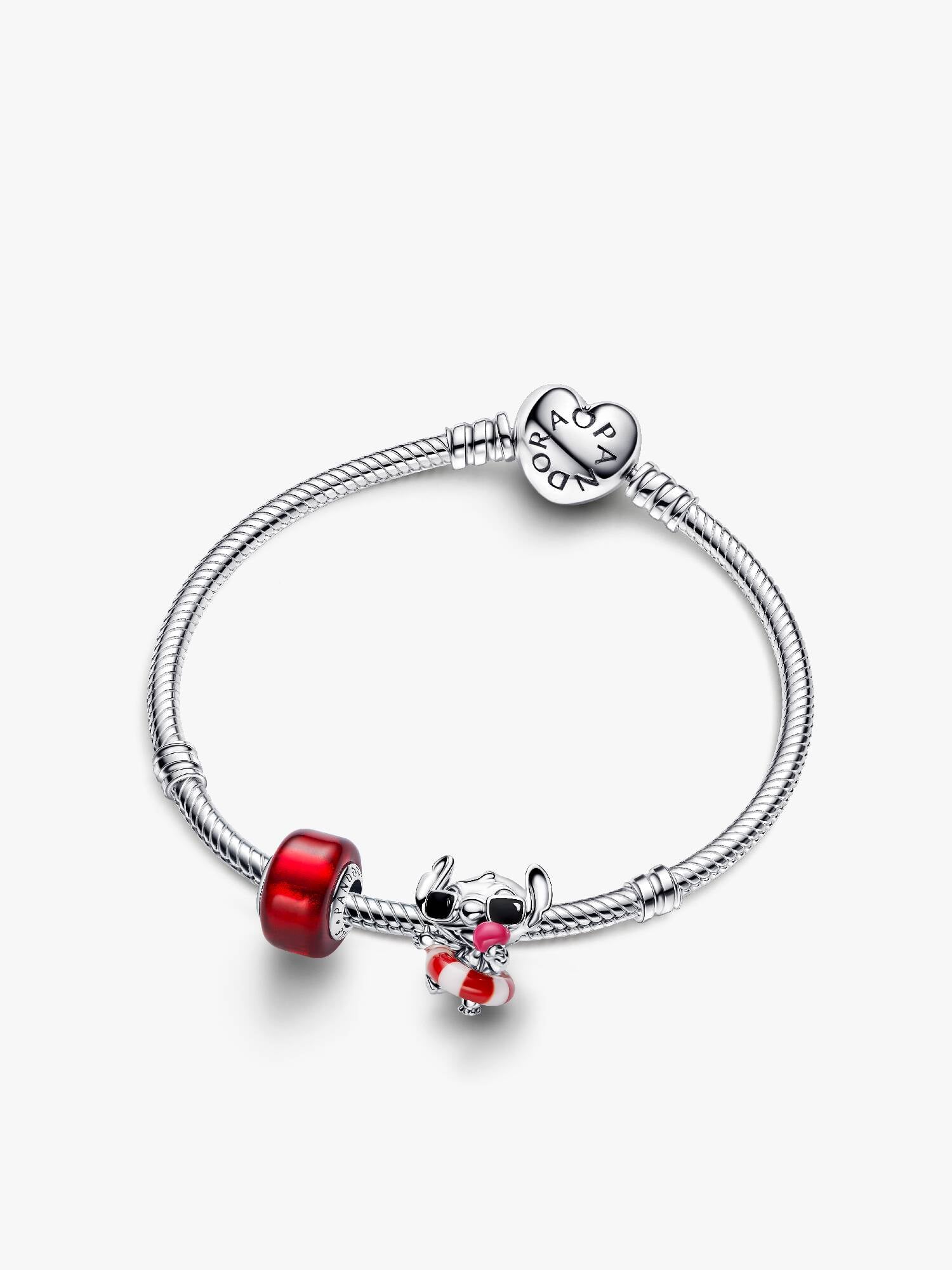 Conjunto de Pulsera con charm Disney Stitch Verano