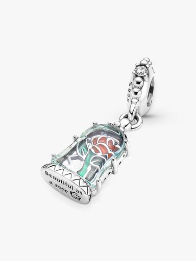 Charm Colgante Rosa Encantada de La Bella y la Bestia de Disney