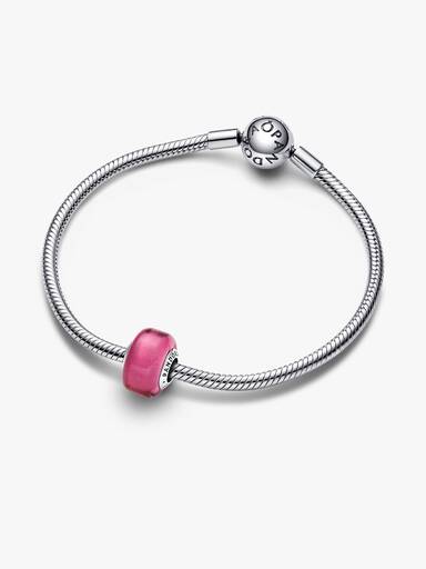Charm Mini de Cristal de Murano Rosa