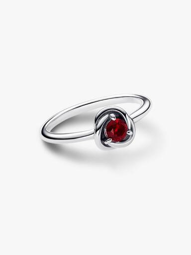 Anillo Círculo Eternity Rojo