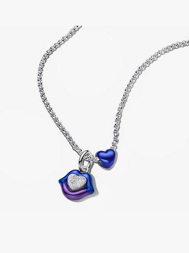 Conjunto de regalo Collar Labios Azules