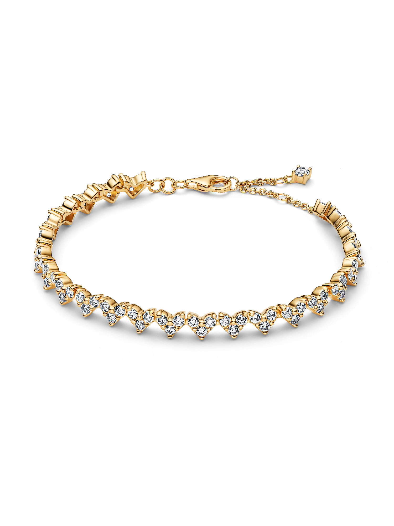 Pulsera Corazón Triple Gemas