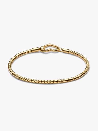 Pulsera de Cadena de Serpiente con Cierre de Corazón