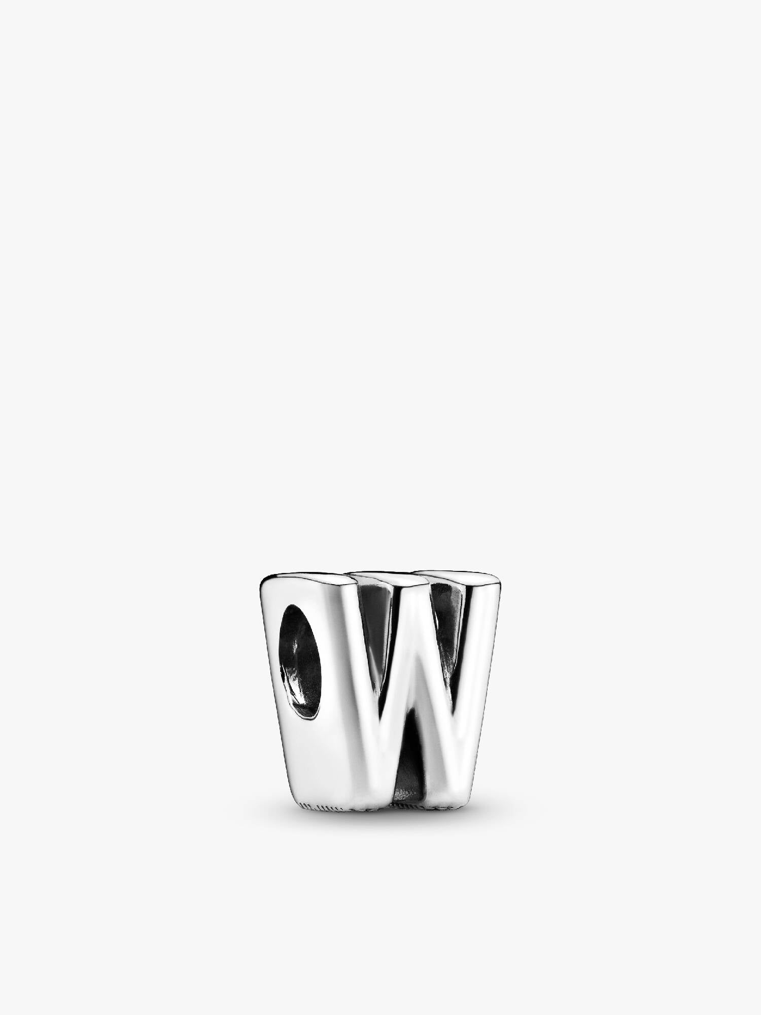Charm en plata de ley Letra W