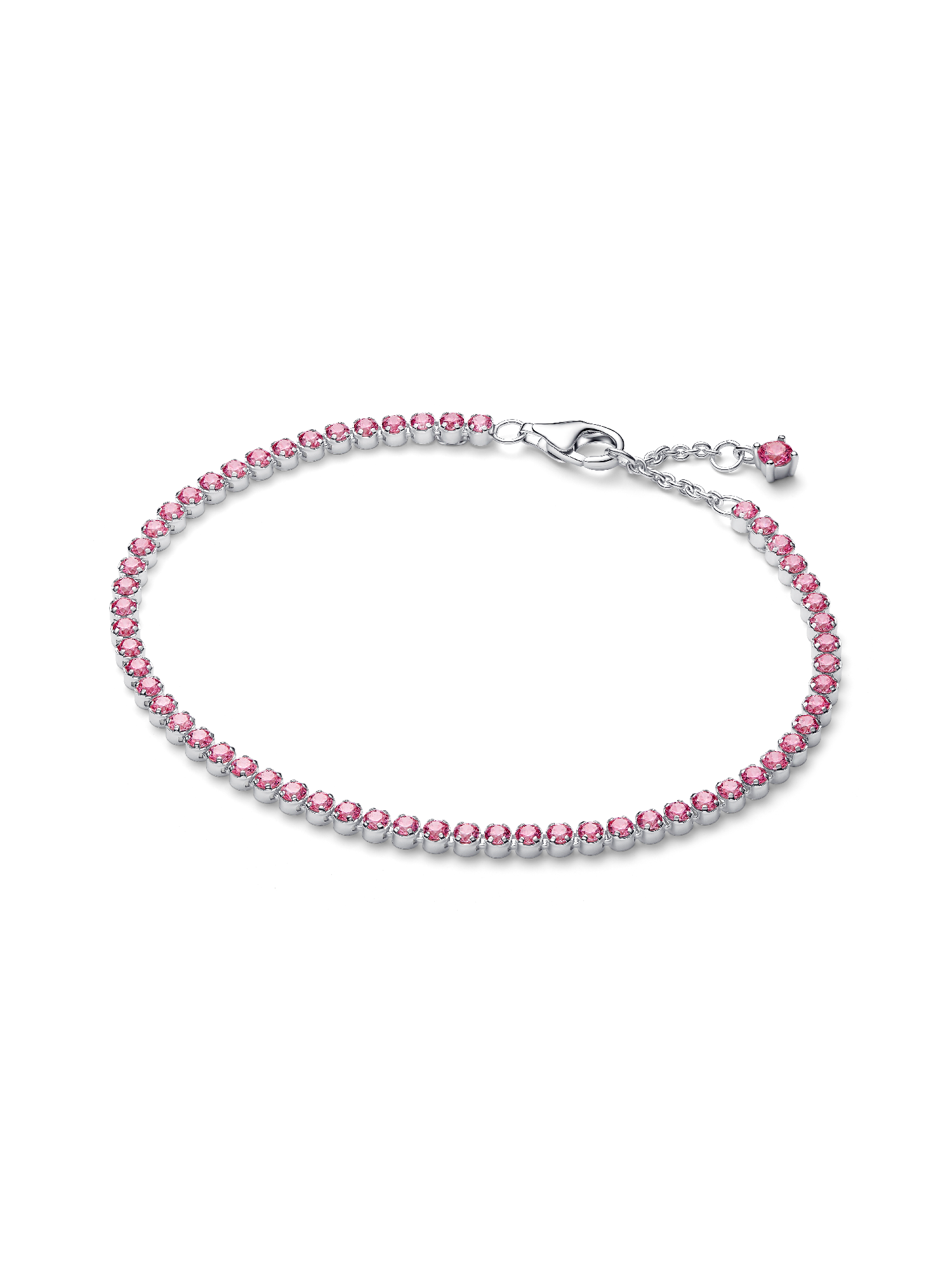 Pulsera de Tenis Fina Rosa