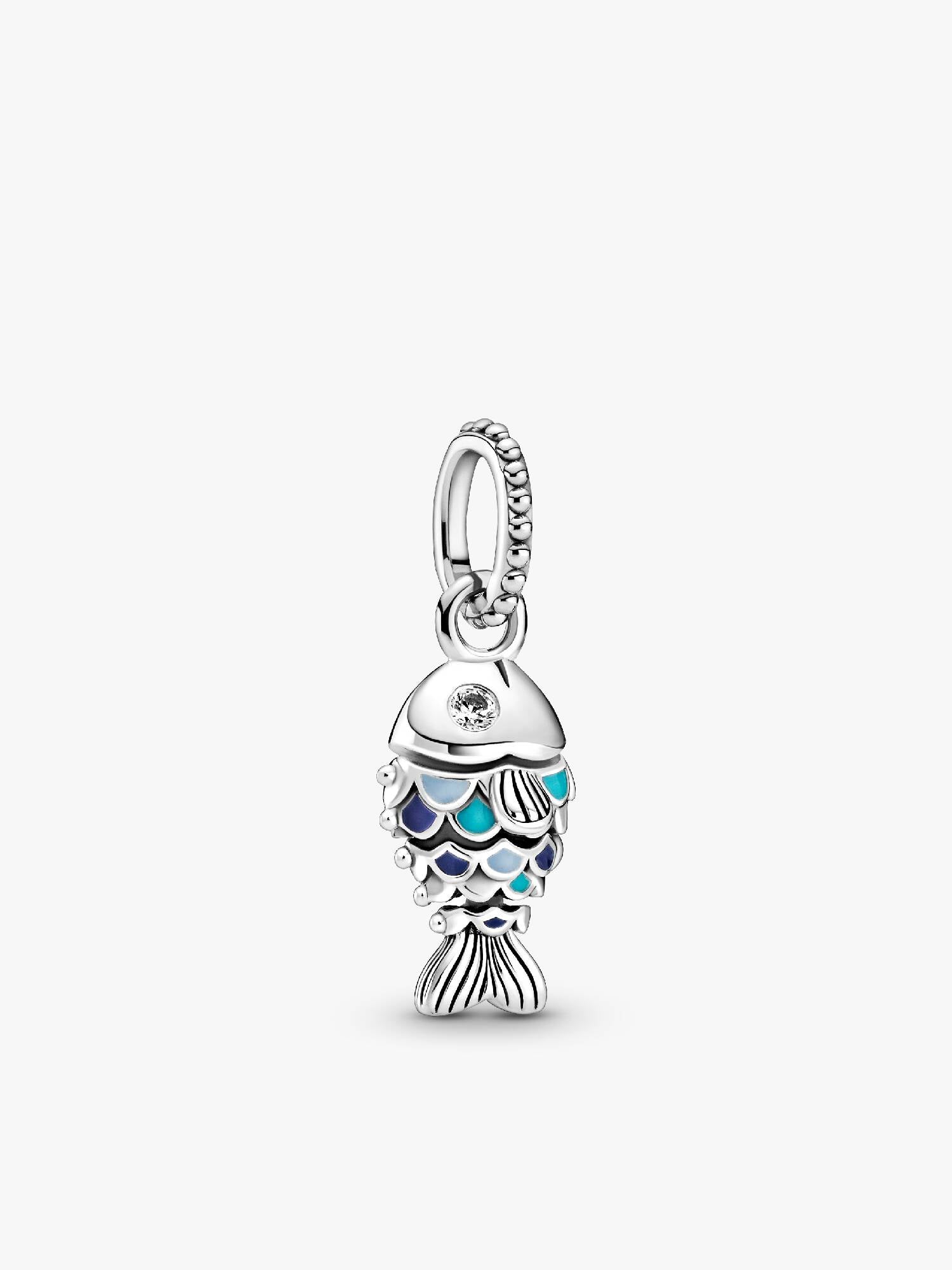 Charm Colgante Pez Escamas Azules
