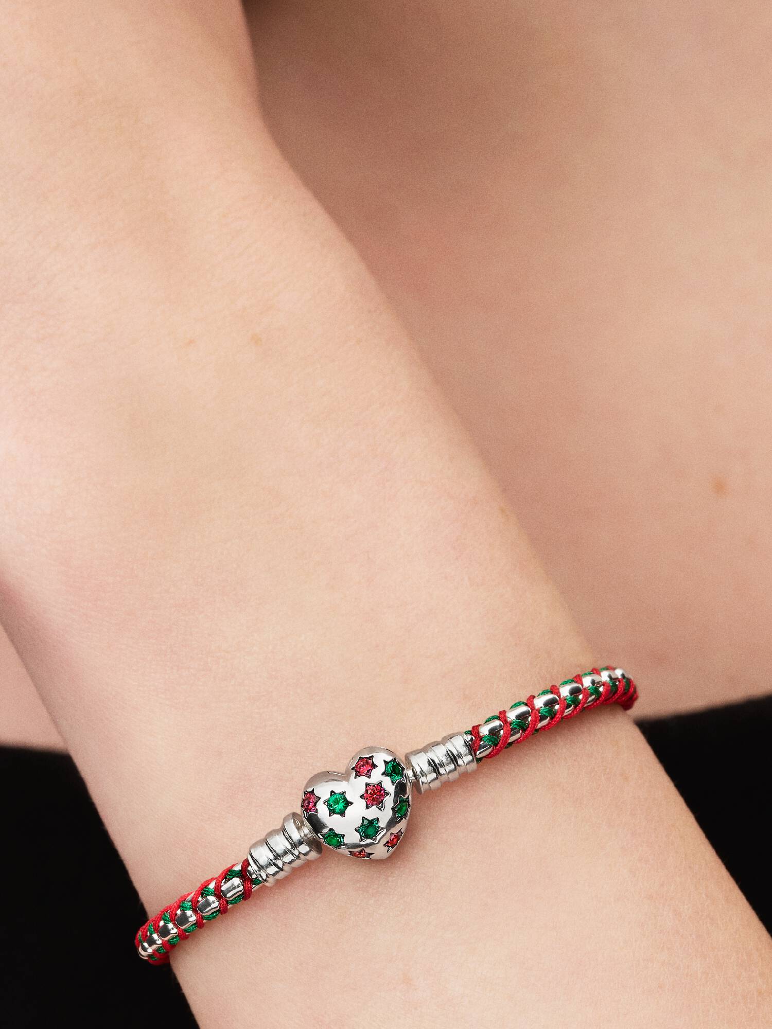 Pulsera Caja Cadena Cordón Caramelo Navideño