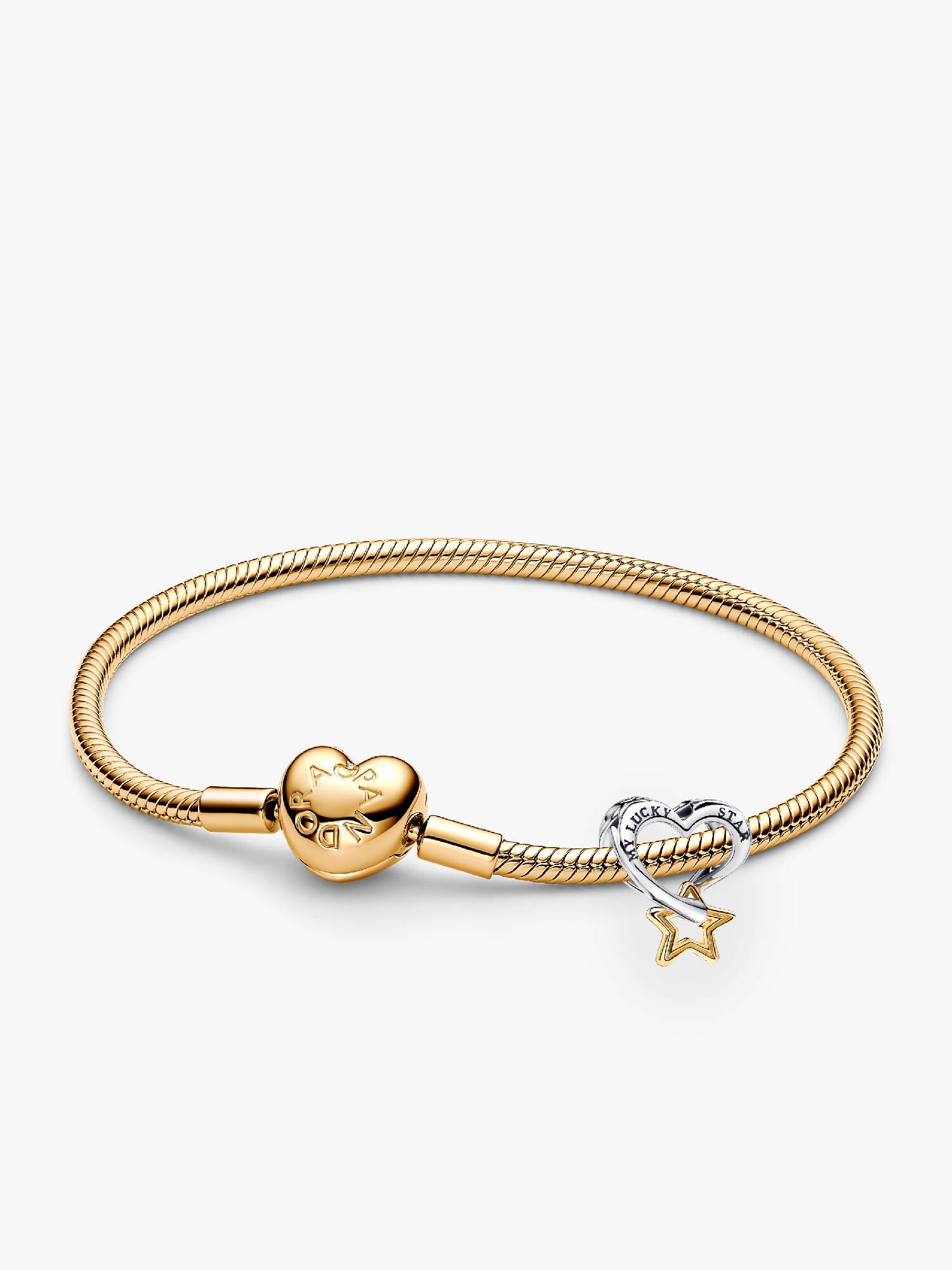Conjunto de Regalo Pulsera y Charm Estrella y Corazón 