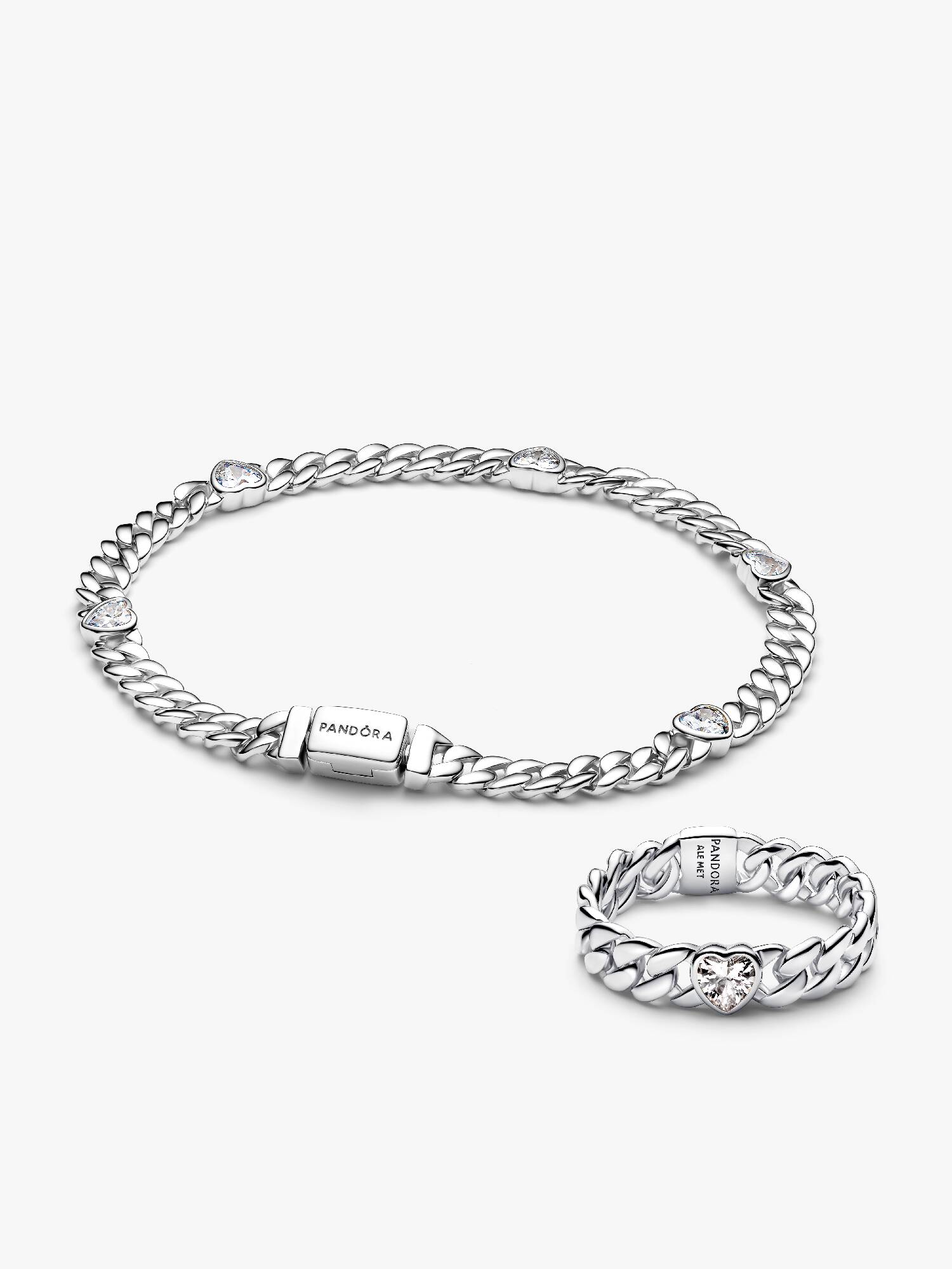Conjunto de Regalo Pulsera Cubana Corazón