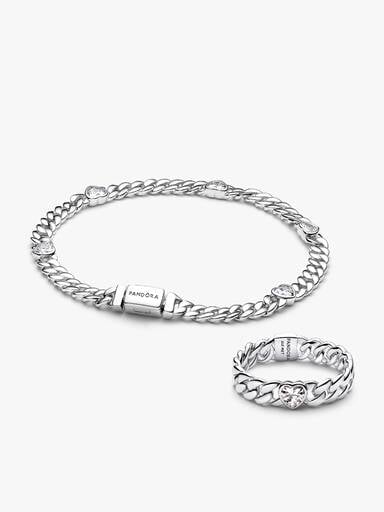 Conjunto de Regalo Pulsera Cubana Corazón