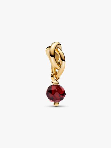 Charm Colgante Círculo Eternity Rojo Facetado