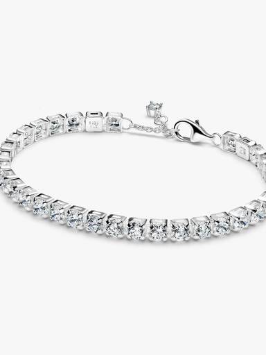Pulsera de Tenis Ancha Brillante