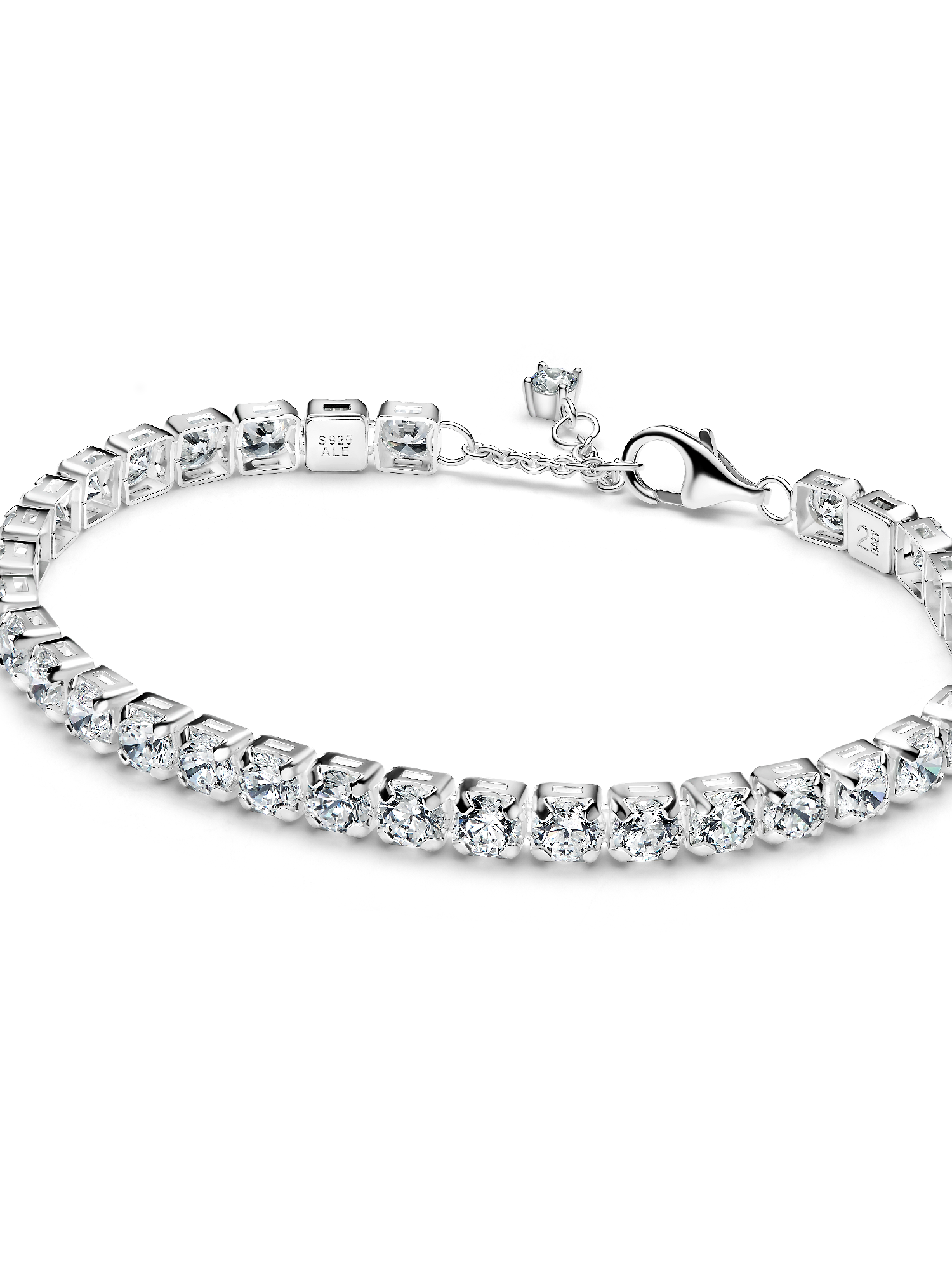 Pulsera de Tenis Ancha Brillante