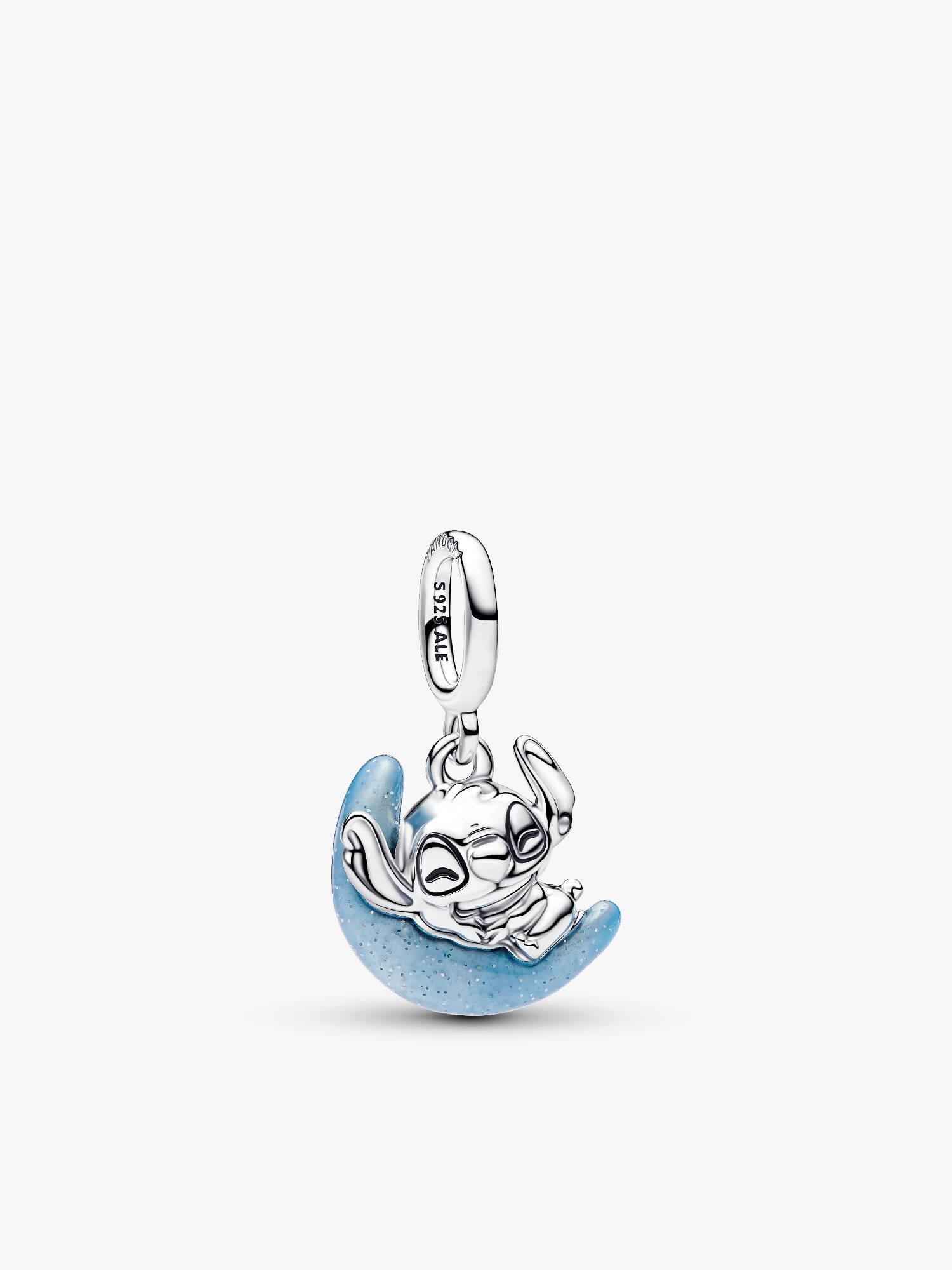 Charm Colgante Luna que brilla en la oscuridad Stitch de Disney