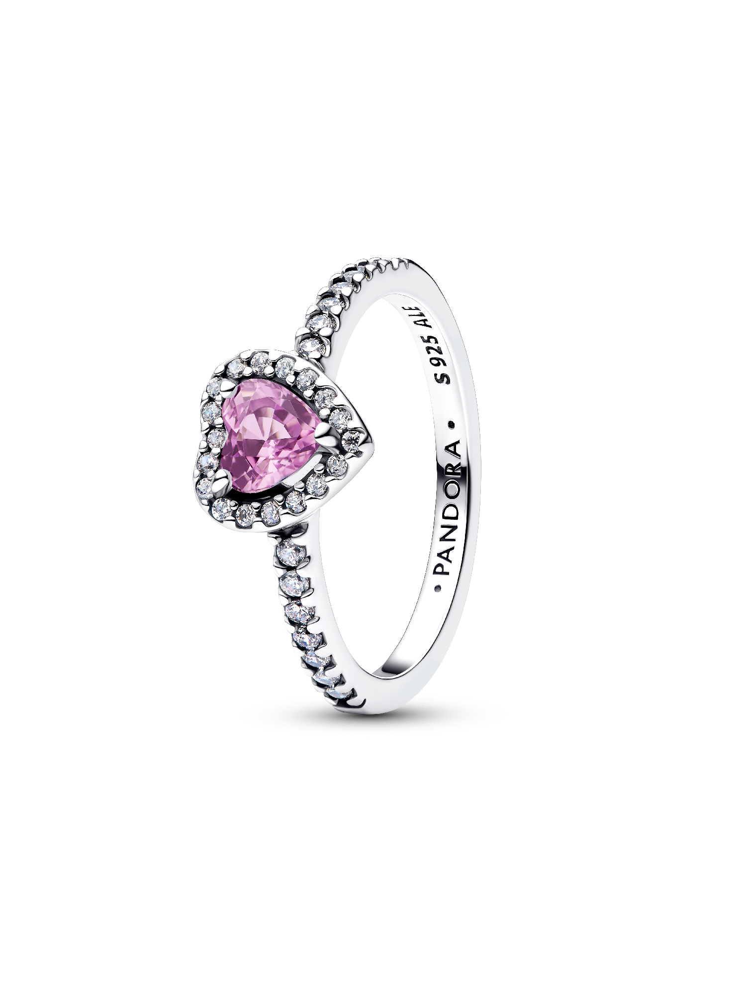 Anillo Corazón Elevado Lila