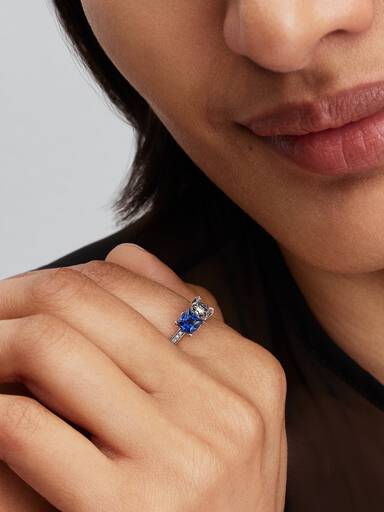 Anillo Gema y Stitch de Disney Azul