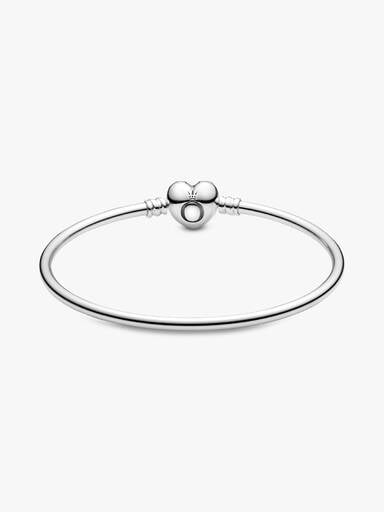 Pulsera Rígida Cierre de Corazón Logotipo