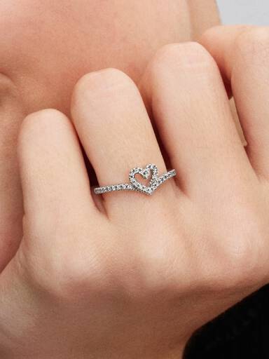 Anillo Corazón Espumoso Brillante