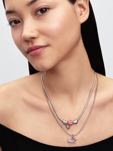 Charm Cristal de Murano Caramelo Navideño Rojo