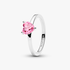 Anillo Solitario Corazón Brillante Rosa Anillo Solitario Corazón Brillante Rosa