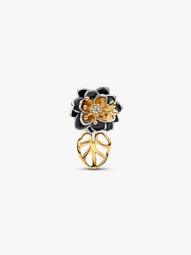 Charm Flor de Nenúfar Princesa Tiana de Disney con Diamante Sintético Creado en Laboratorio