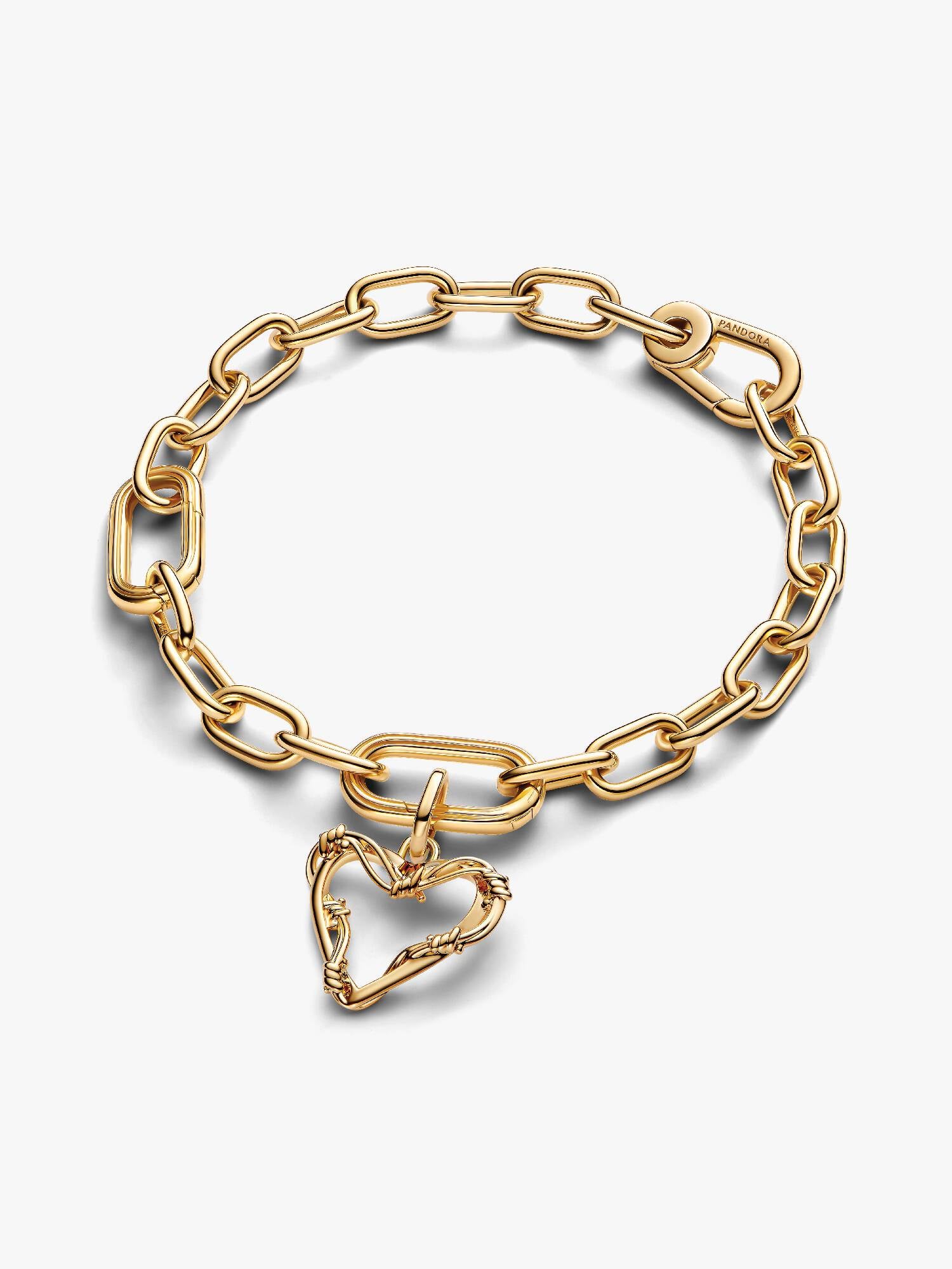 Conjunto de Pulsera corazón colgante de espinas