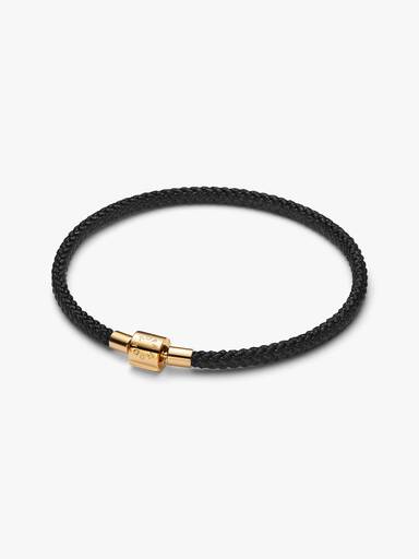 Pulsera Cordón Negro Radiante