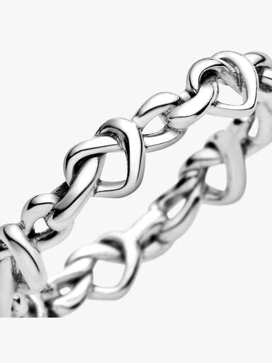 Anillo en plata de ley Corazones Anudados