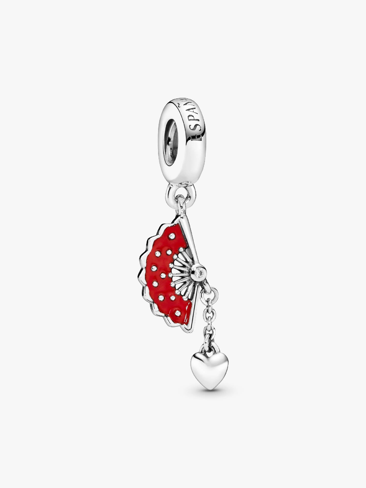 Charm colgante en plata de ley Abanico español