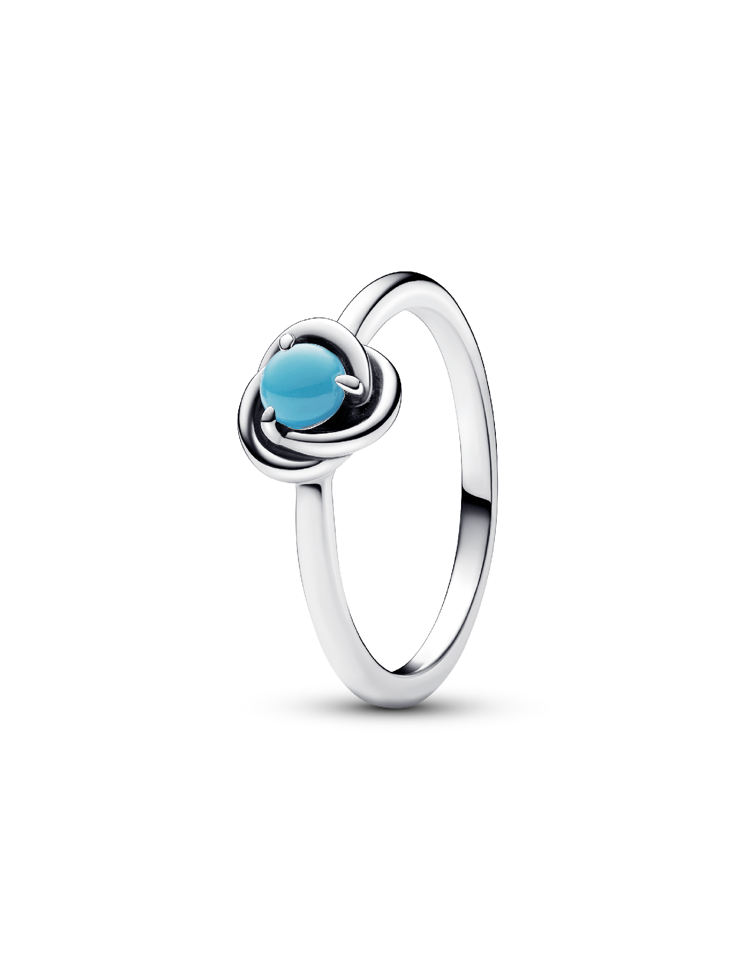 Anillo Círculo Eternity Azul Turquesa