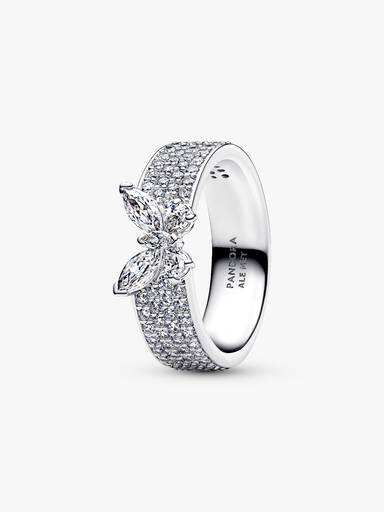 Anillo Ancho Mariposa Brillante
