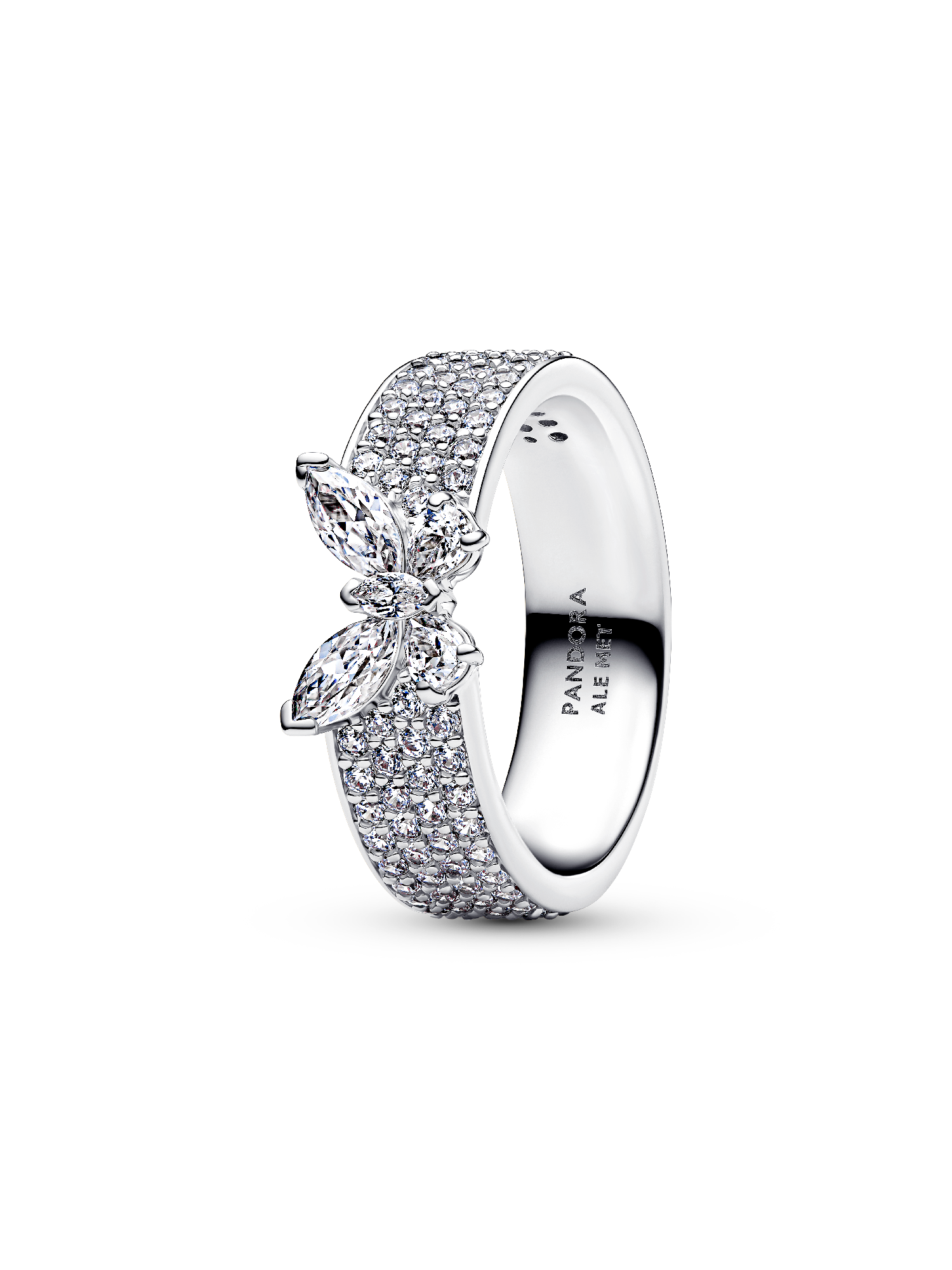 Anillo Ancho Mariposa Brillante