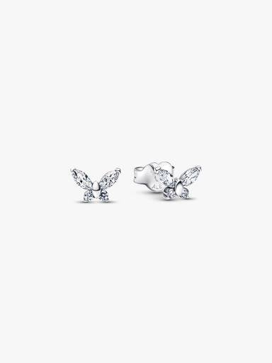 Pendientes de Botón Mariposa