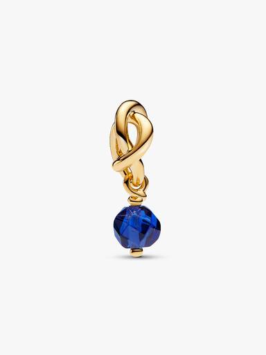 Charm Colgante Círculo Eternity Azul Facetado