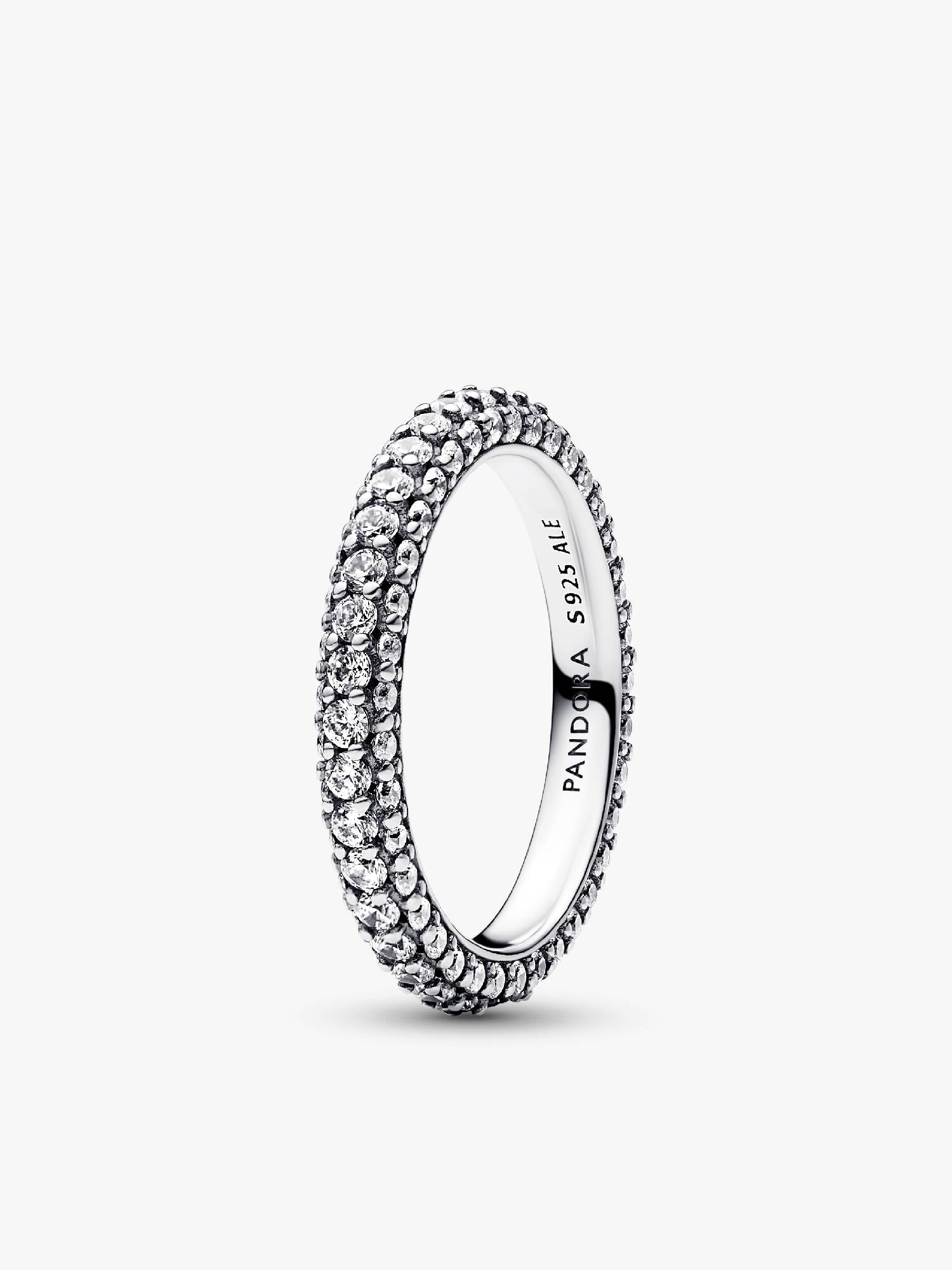 Anillo Fila en Pavé Grabable