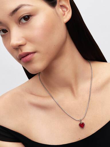 Charm Colgante Grabable Corazón Rojo