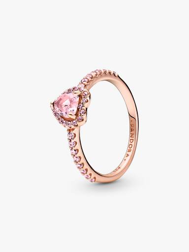 Anillo Corazón Brillante Elevado