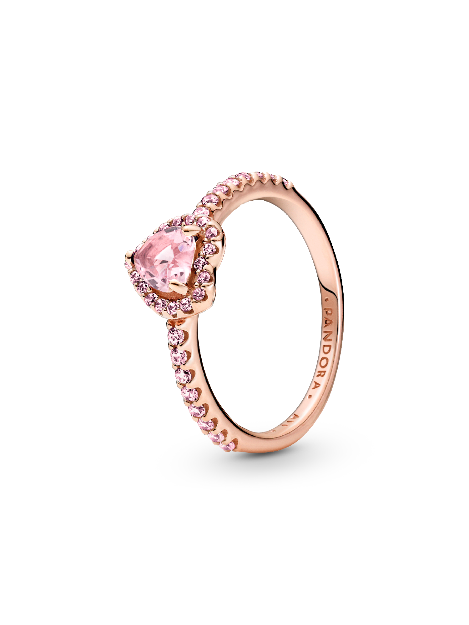 Anillo Corazón Brillante Elevado