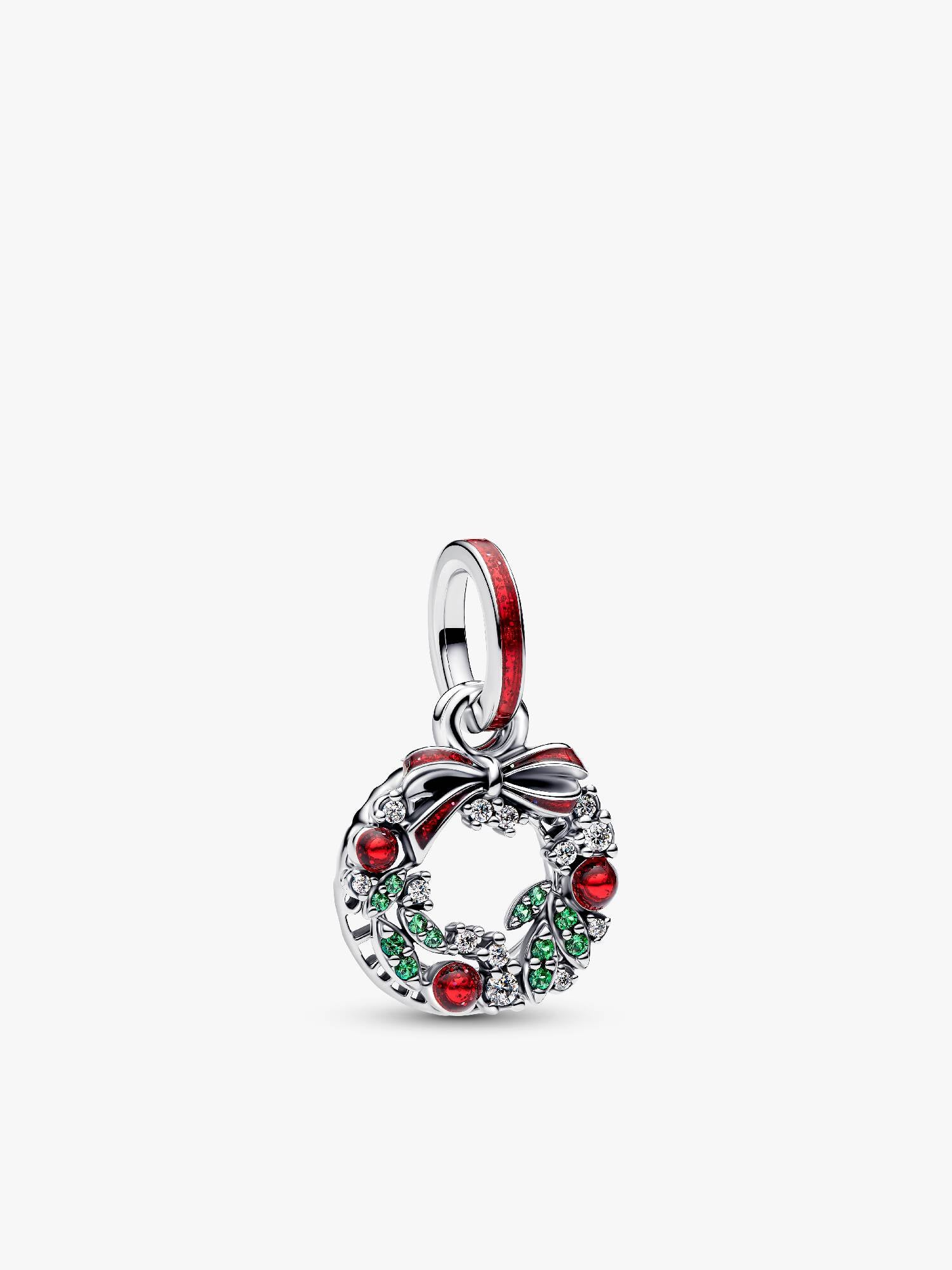 Charm Colgante Doble Corona Navideña
