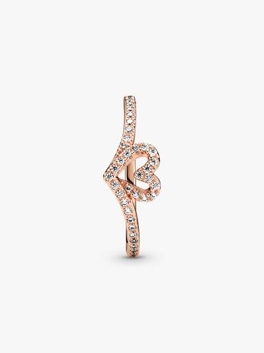 Anillo Corazón Espumoso Brillante
