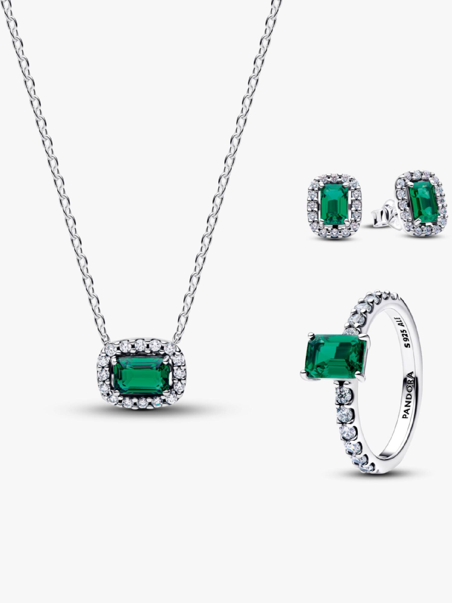 Conjunto de Regalo Completo Halo Verde de Pandora Timeless