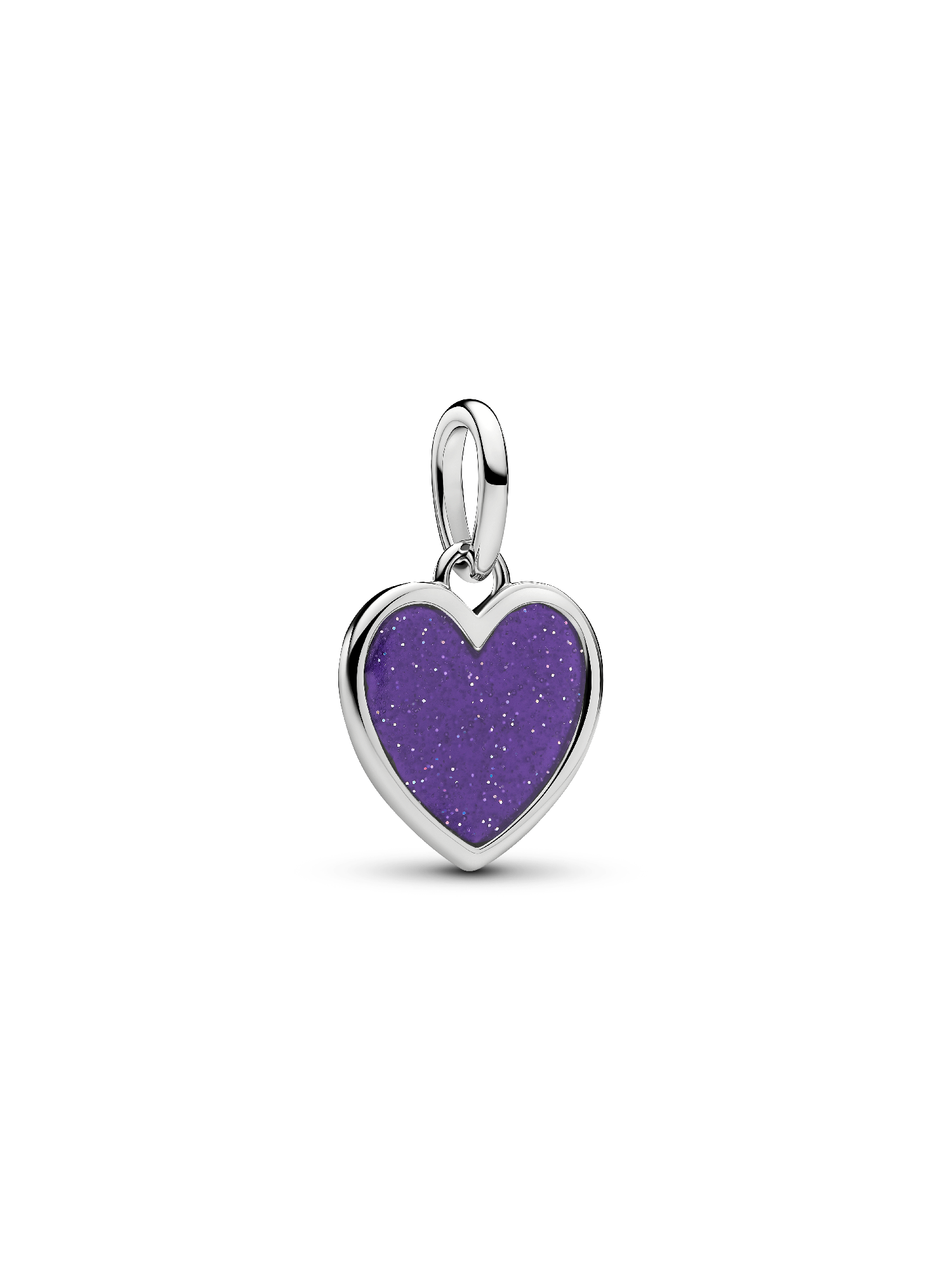 Charm Colgante Grabable Corazón Morado